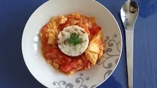 Recette de Tomate sautée aux oeufs brouillés [upl. by Clement]