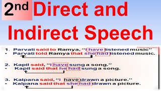 Direct and Indirect Speech PART 2  English Grammar  SSLC  PUC  TET  OTHER COMPETITIVE EXAMS [upl. by Airla]