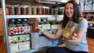 Storing 500 Jars of Canned Food  A Day of Meals at the Cabin [upl. by Robbin]