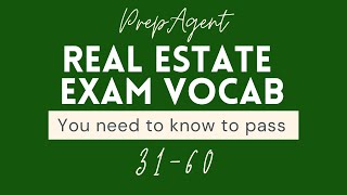 Real Estate Exam Vocabulary 3160 [upl. by Rennie]