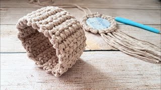 DIY Learn How to Make amp Crochet Cotton Rope Bracelet Crochet Jewelry [upl. by Daitzman]