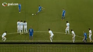 Slovenia vs Iceland  stunning free kick from Gylfi Sigurdsson  11 [upl. by Sana]