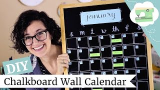 DIY Wall Calendar  How To Make a Chalkboard Monthly Planner  laurenfairwx [upl. by Agnimod465]