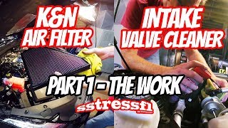 INSTALL KampN Air Filter  CRC Valve and Turbo Cleaner  Cadillac ATS 20t [upl. by Nibroc969]