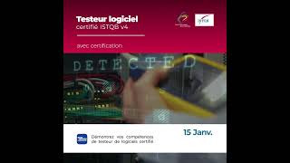 Formation amp certification Testeur logiciel certifié ISTQB ® v4  15 janvier [upl. by Ahsinor322]