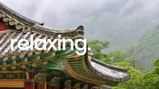 Relaxing with Natural Sounds  korea mountain temple [upl. by Zinah]