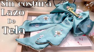 🎀SIN COSTURA 😱🚨lazocoquette ELEGANTE LAZOS DE TELA RASO LAZOS 💯manual 🤗 [upl. by Gloriane284]