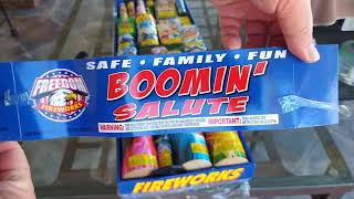 Freedom Fireworks Boomin Salute assortment unboxing 2022 [upl. by Helgeson970]