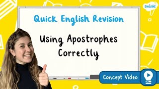 How Do You Use Apostrophes Correctly  KS2 English Concept for Kids [upl. by Eillah]