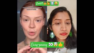 Easypeasy 😜😜😜🤟 eyeliner trick l ചെയ്തു നോക്കൂ⭕👋👋👋l Make up with SV l yt shorts l [upl. by Les]