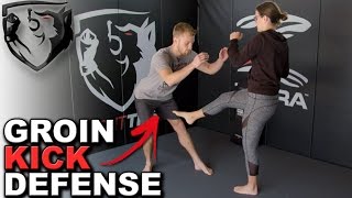 How to Defend Against a Groin KickKnee [upl. by Idieh]