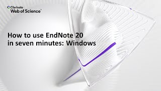 How to use EndNote 20 in seven minutes Windows [upl. by Nosilla]