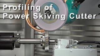 Power Skiving Cutter Profiling on SCHNEEBERGER CNC tool grinder Gemini NGM [upl. by Ielhsa]