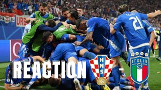 Reaction Croazia  Italia siamo agli ottavi ma che sofferenza [upl. by Annadiane]