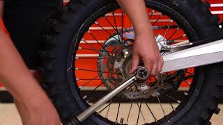 KTM Chain Adjustment  Cycle News [upl. by Lengel]