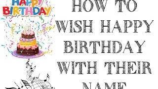 How to Create a Birthday Song With Name [upl. by Auqinat183]