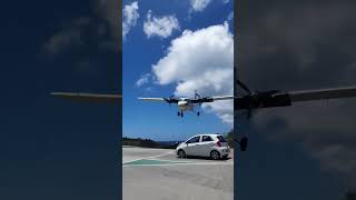 WINAIR Spectacular Descent into Saint Barthélémy Airport [upl. by Ymmik]