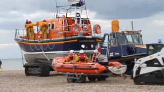 RNLI Hastings Lifeboat Training Exercise Launch [upl. by Tsenrae]