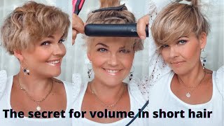 How to volume up short hair with a flat iron  straightener  salirasa [upl. by Neetsirk966]