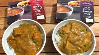 Mayflower medium and extra hot curry sauce mix review and taste test [upl. by Aikyn]