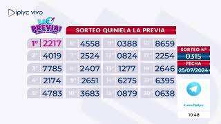 Sorteo 0315 La Previa Quiniela Misionera 25 de Julio del 2024 [upl. by Ploss]