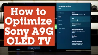 How to optimize the settings on your Sony MASTER Series A9G OLED TV  Crutchfield [upl. by Enela]