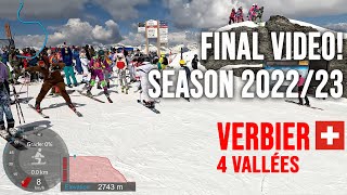 4K Skiing Verbier Final 202223 Season Video  202324 Begins 4Vallées Switzerland GoPro HERO11 [upl. by Renferd167]