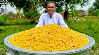 Pasta in White Sauce  White Sauce Pasta Cooking in Village  Indian Style WHITE SAUCE Pasta Recipe [upl. by Noirod890]