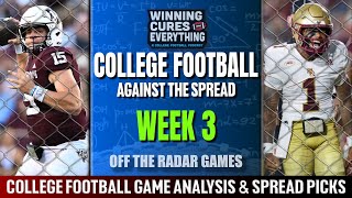 College Football Week 3 2024 Spread Picks amp Predictions  20 games [upl. by Hanala]