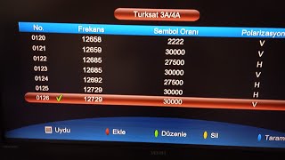 Türksat 2024 kanal listesi güncellendi yeni frekans ve kanalları ayarlama türksat4a [upl. by Tihw]