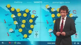 Le condizioni meteo di oggi in Toscana  migliora oggi e sabato domenica torna il maltempo [upl. by Imnubulo]