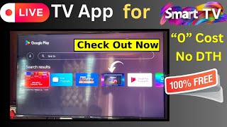 Best Live TV App for Your Smart TV with Rs 0 Cost amp No DTH [upl. by Aneerb]