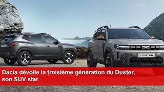 Dacia dévoile la troisième génération du Duster son SUV star [upl. by Burnley]