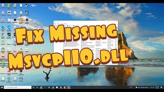 How To Fix quotMissing msvcp110dllquot On Windows 10  8  7 [upl. by Aissenav]