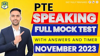 PTE Speaking Full Mock Test with Answers  November 2023  LA Language academy PTE NAATI IELTS [upl. by Notlew465]