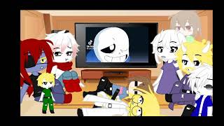 Undertale react to Sans vs JevilUndertaleSansFightxcutegacha [upl. by Suivart732]