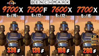 Ryzen 7 9700X vs 5 7500F vs 5 7600x vs 7 7700x  Test  1080p  1440p  RTX 4090 [upl. by Haldis305]