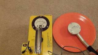 Geiger Counter Measuring Vintage Radioactive Red Fiestaware Dinner Plate [upl. by Ahsekan]