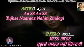 Tujhse Naraz Nahin Zindagi Lata Ji Karaoke Scrolling Lyrics Eng amp हिंदी [upl. by Stubstad]