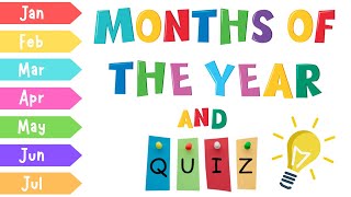 Months of the Year Fun Quiz and Catchy Song for Kids  4K [upl. by Starr707]