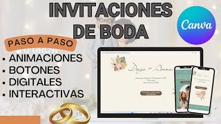 👰 Como hacer INVITACION para BODA ANIMADA INTERACTIVA [upl. by Alcina]