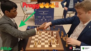 Praggs fiery ATTACK  Praggnanandhaa vs Kovalev  World Rapid 2023 [upl. by Mirilla411]