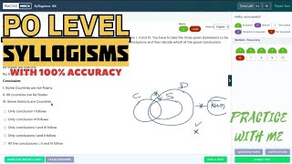 PO LEVEL SYLLOGISMS WITH 💯 ACCURACY  SHL POINT [upl. by Varipapa]