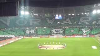 Hannover 96  Atletico Madrid SpieleraufstellungAlte LiebeChoreographie [upl. by Nnahtebazile245]