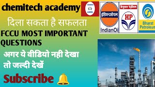 FCCU PLANT QUESTIONS IOCL HPCL BPCL [upl. by Willie]