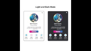 Light amp Dark Mode Profile Card in Html css amp js  DarkLight UI Profile Card Design  profile Card [upl. by Alys]