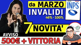 🔴 INVALIDI PARZIALI e TOTALI 7 NOVITÀ MARZO 2024 ➡ IMPORTI INCREMENTI PENSIONE ADI BONUS CAREGIVER [upl. by Linnet563]