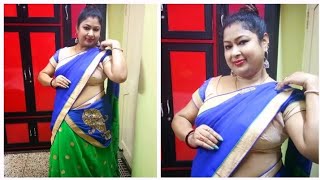 Saree Porar New Style Ghagra Indian Latest Sari Wearing [upl. by Coltun]