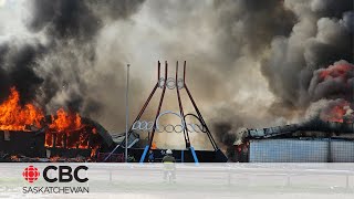 Fire destroys school on Waterhen Lake First Nation [upl. by Goran]