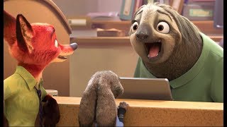 ZOOTOPIA SLOTH SCENES ALL [upl. by Suiremed]